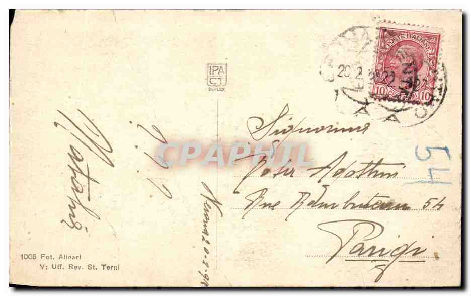 Chasseurs et chiens sur un rocher — E. Cecconi - Abbai lontani — Reverso