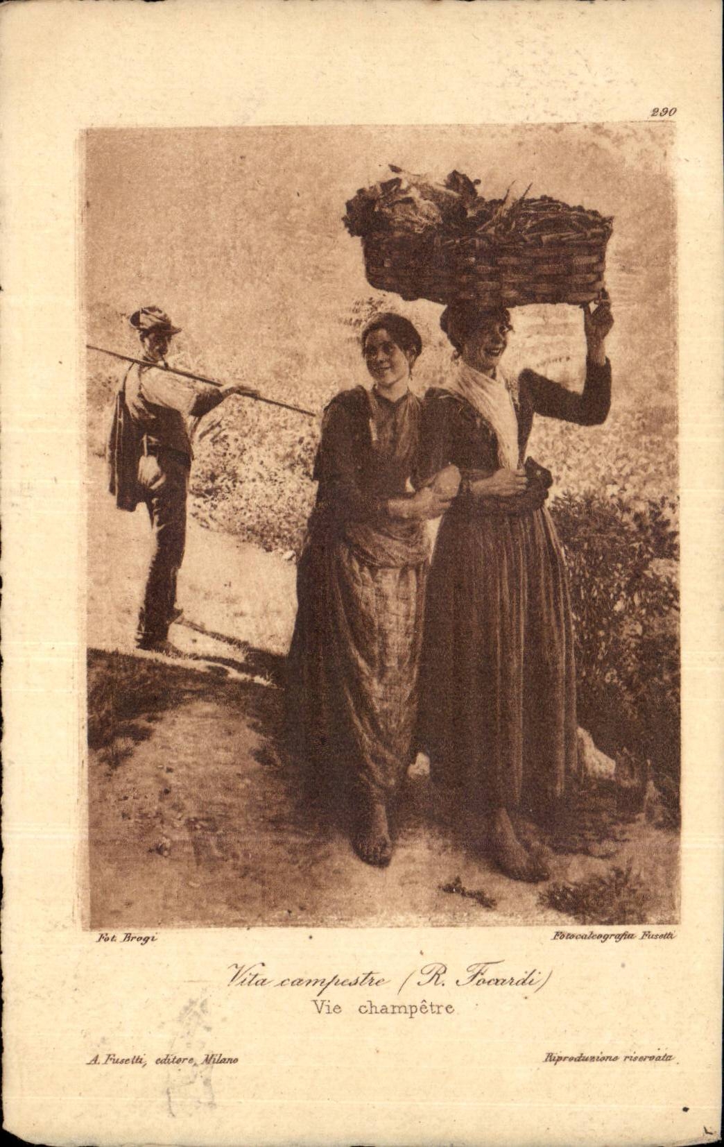 CPA Vita Campestre Vie champetre Folklore Costume