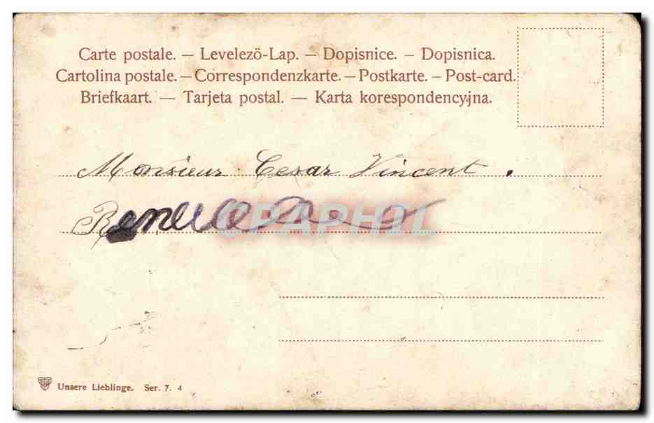 CPA Fantaisie Femme  — Rückseite