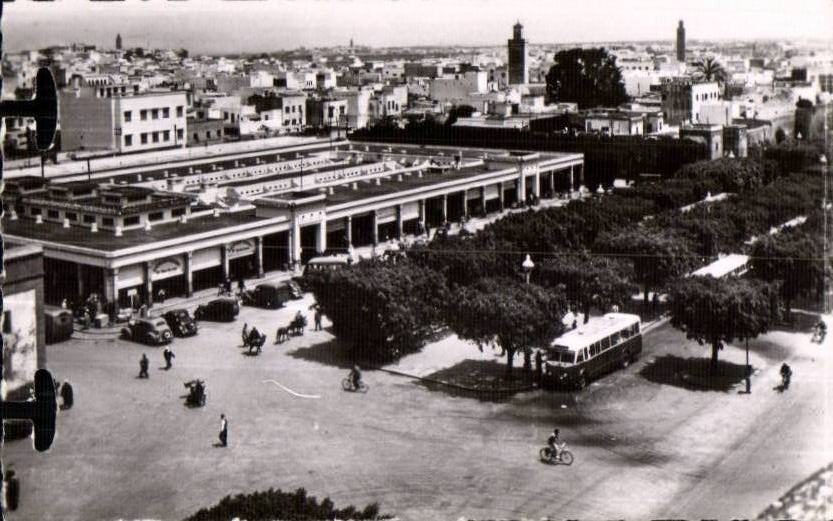 CPSM Maroc Rabat Le marche et la Medina