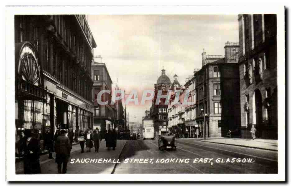 CPSM Sauchiehall Street looking East Glasgow Scotland Ecosse