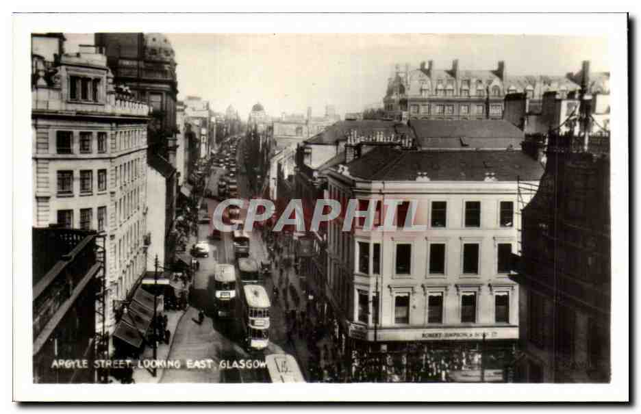 CPSM Argyle Street looking East Glasgow Scotland Ecosse