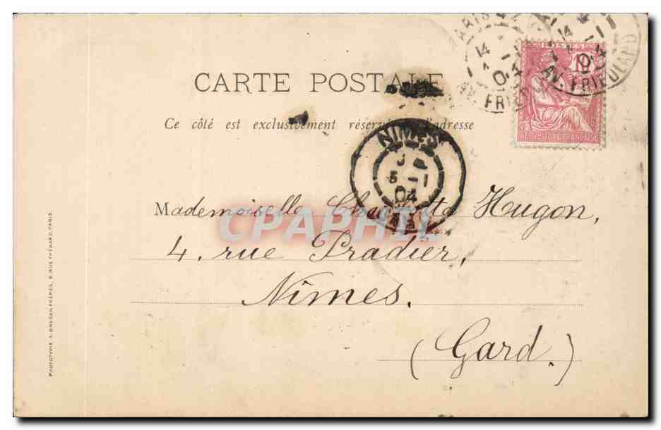 Paris CPA Insitution des religieuses de Saint Joseph 17 rue de Monceau — Rückseite