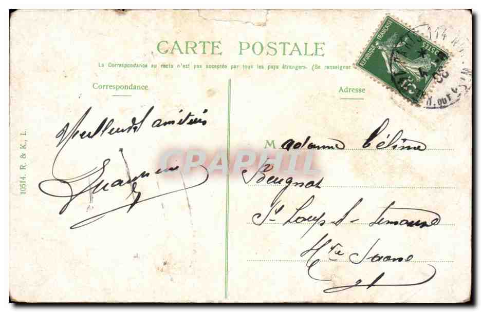 Paris CPA La Bourse — Rückseite