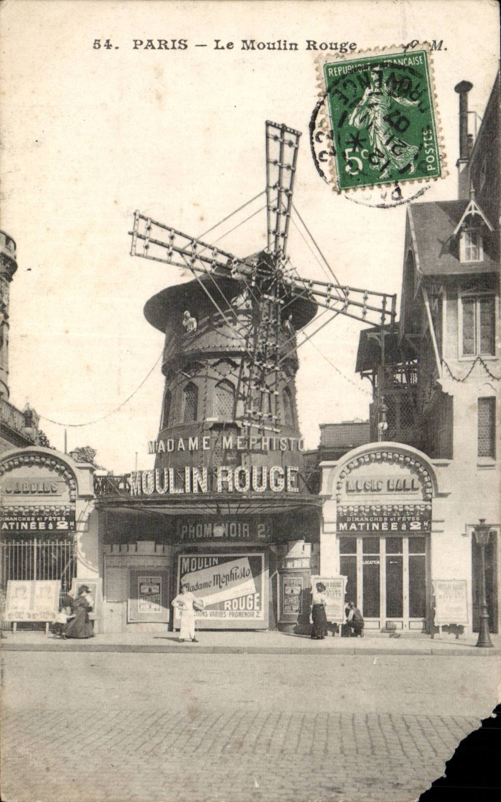 Paris CPA Moulin rouge Redmill