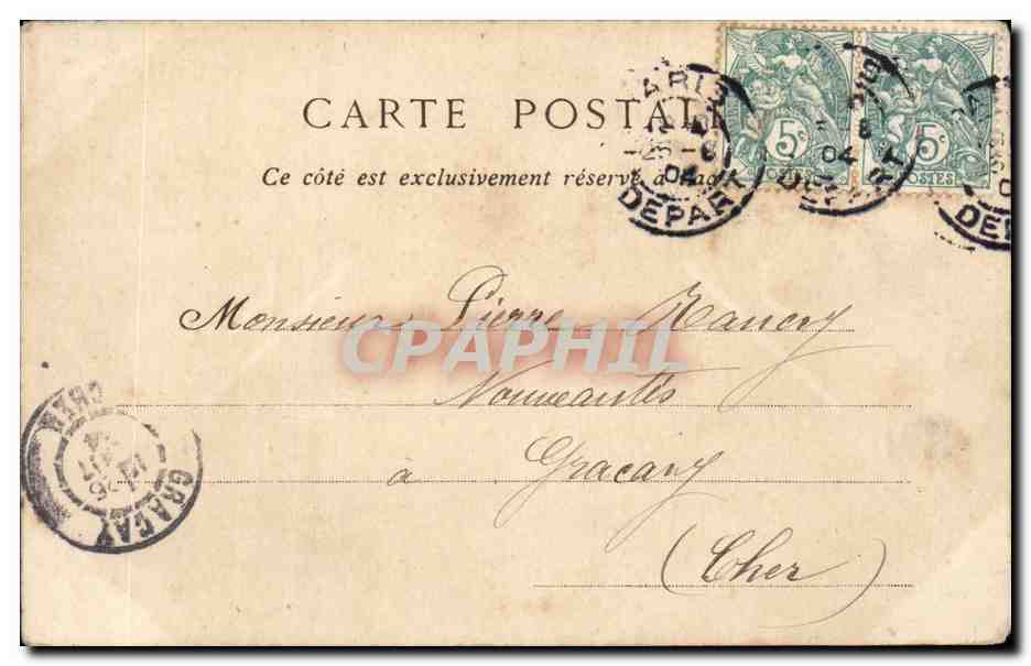 Paris CPA Arc de triomphe du Carrousel — Rückseite