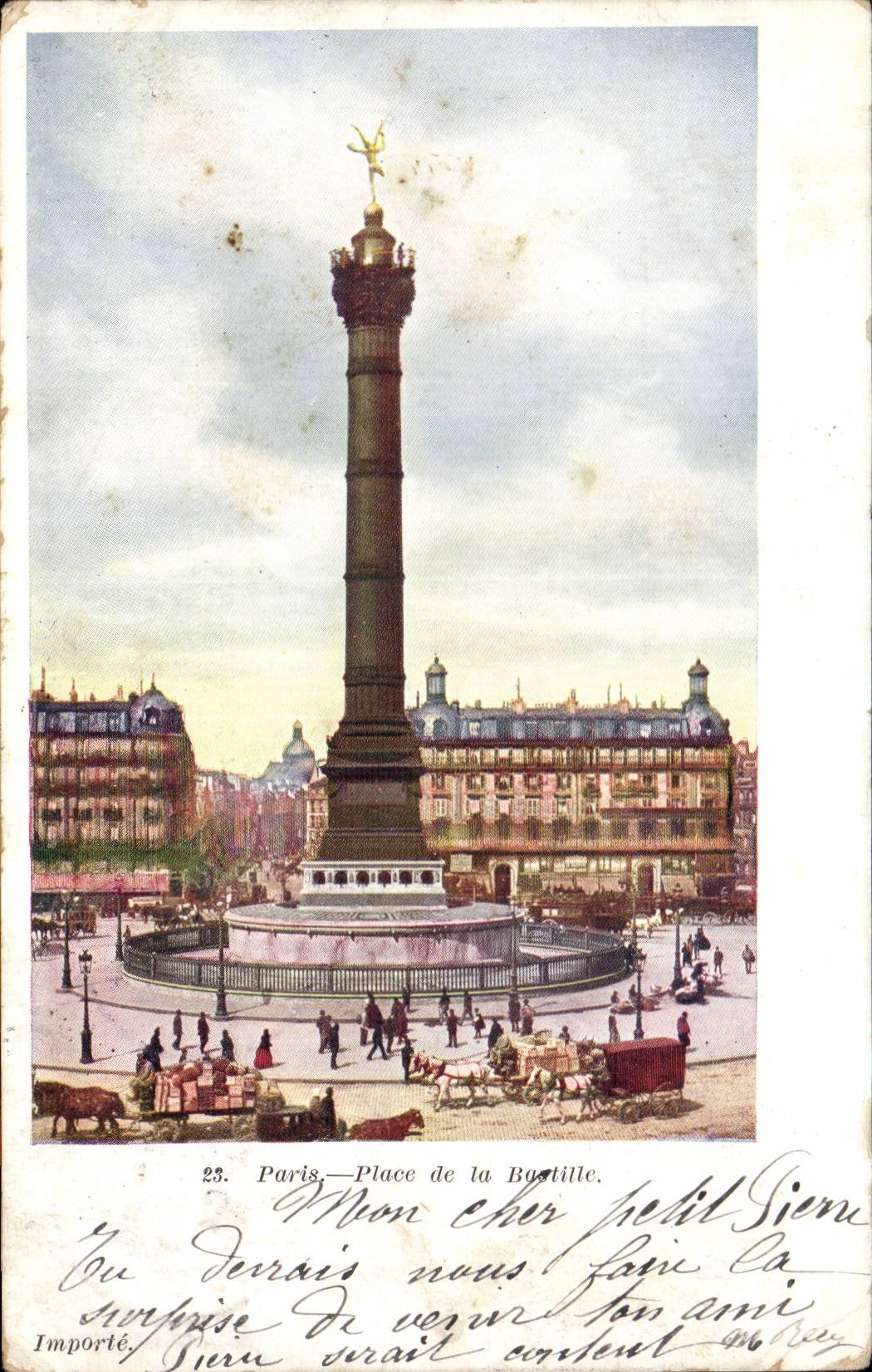 Paris CPA place de la Bastille