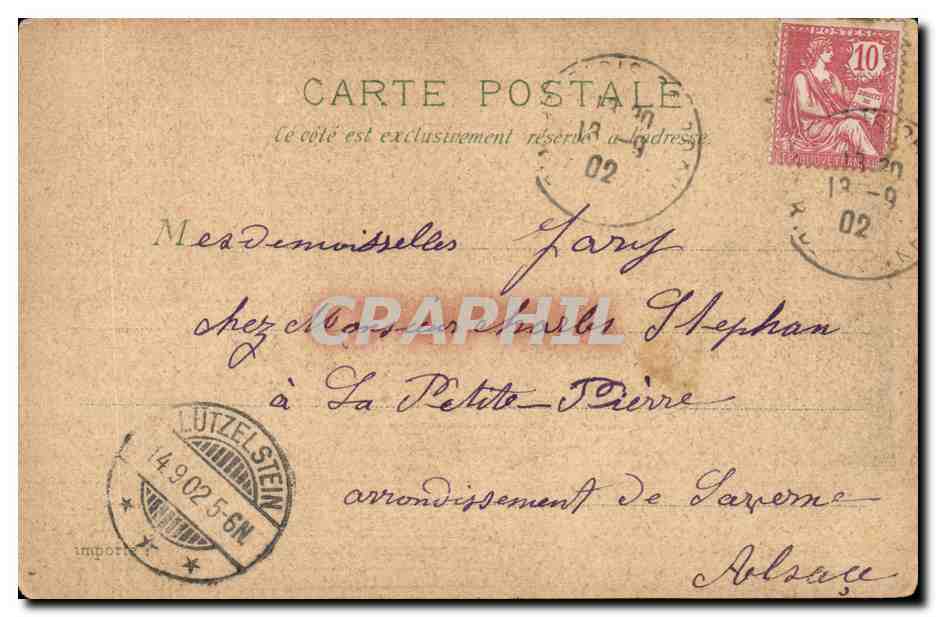 Paris CPA place de la Republique — Rückseite