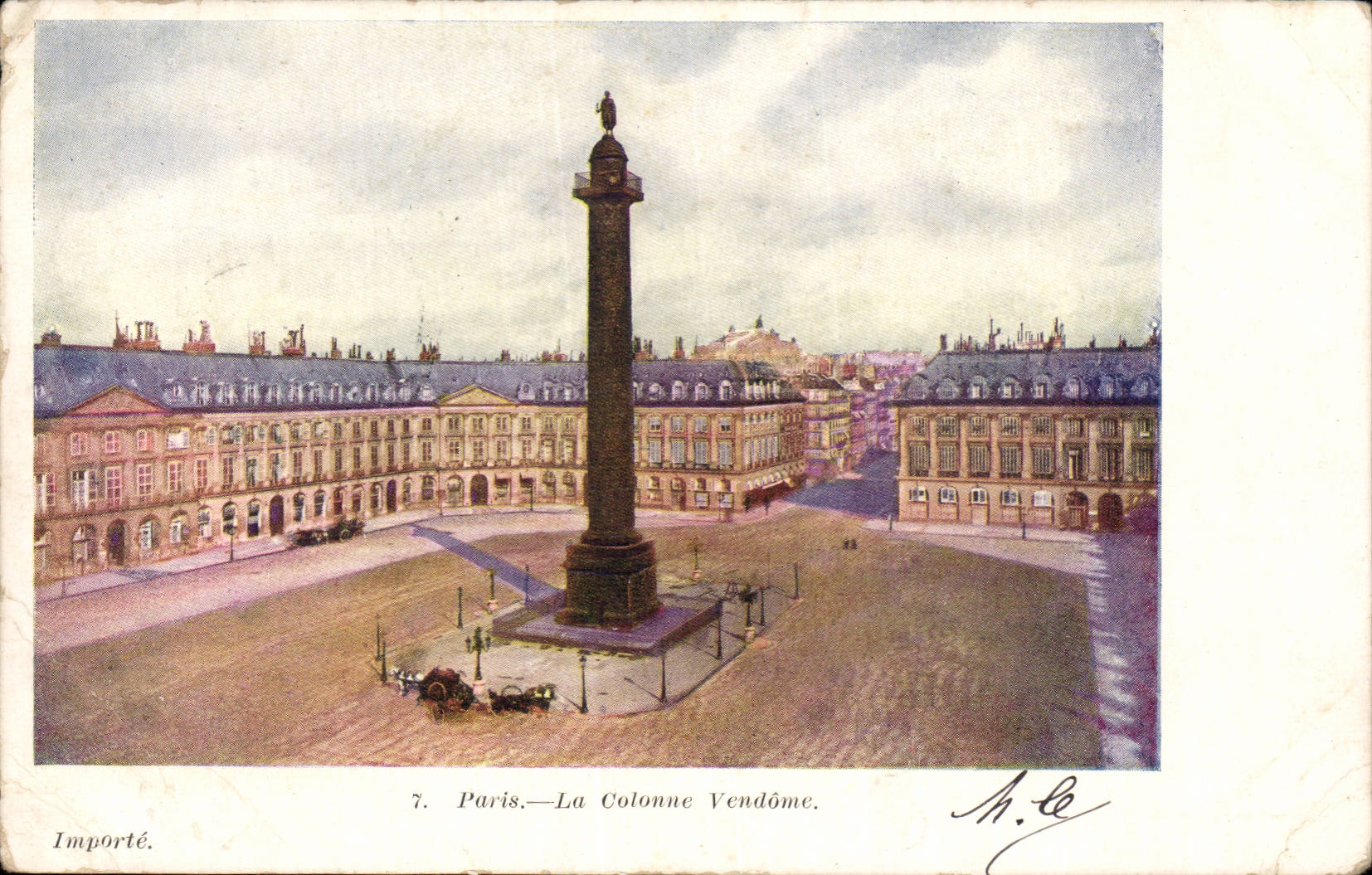 Paris CPA Colonne VEndome