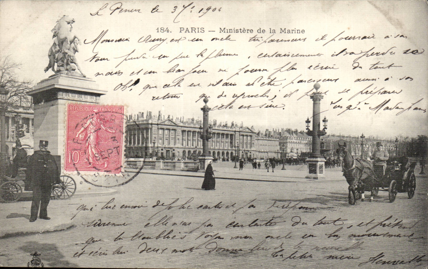Paris CPA Ministere de la Marine