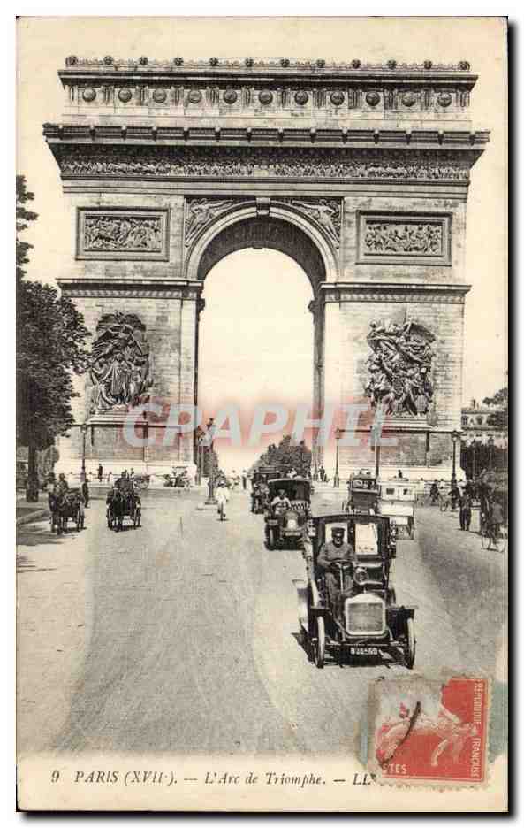 Paris CPA Arc de triomphe