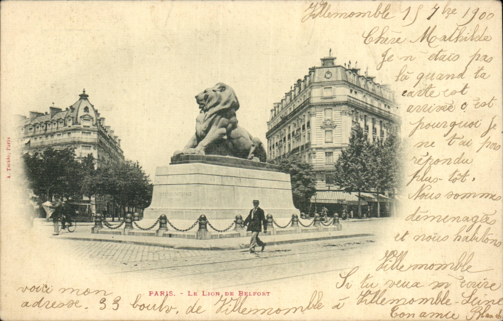 Paris CPA Le lion de Belfort