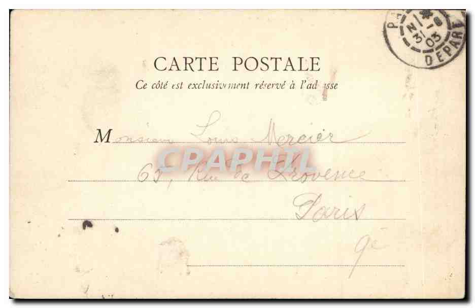 Paris CPA Institut de France — Rückseite