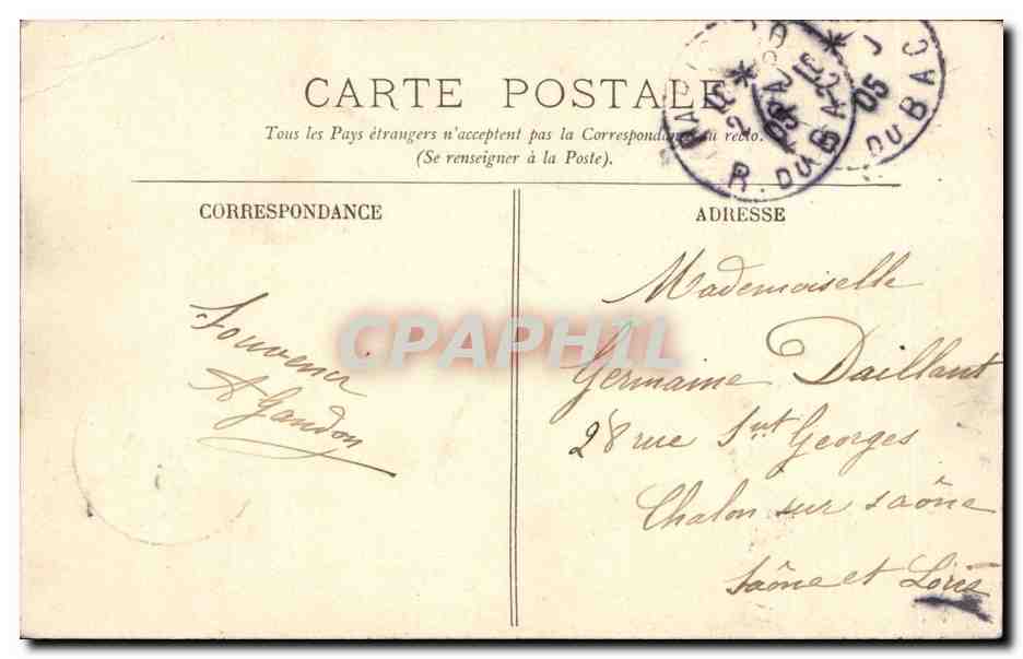 Paris CPA Eglise Saint Etienne du Mont — Rückseite