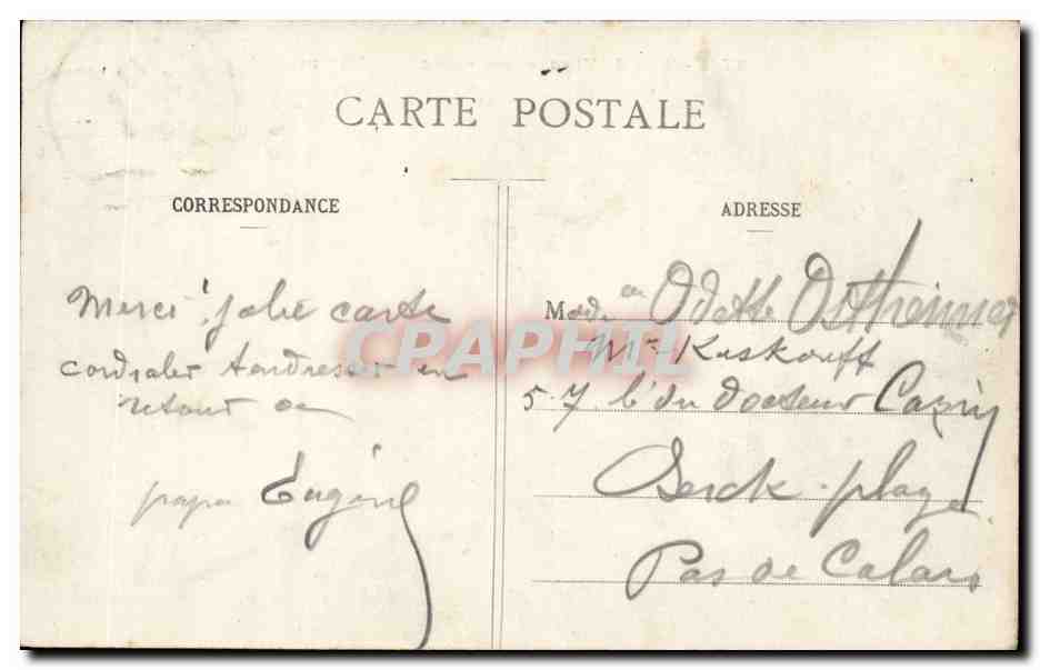 Bois de Vincennes - Lac des Minimes — anonymer Verleger, Nr. 377 — Rückseite