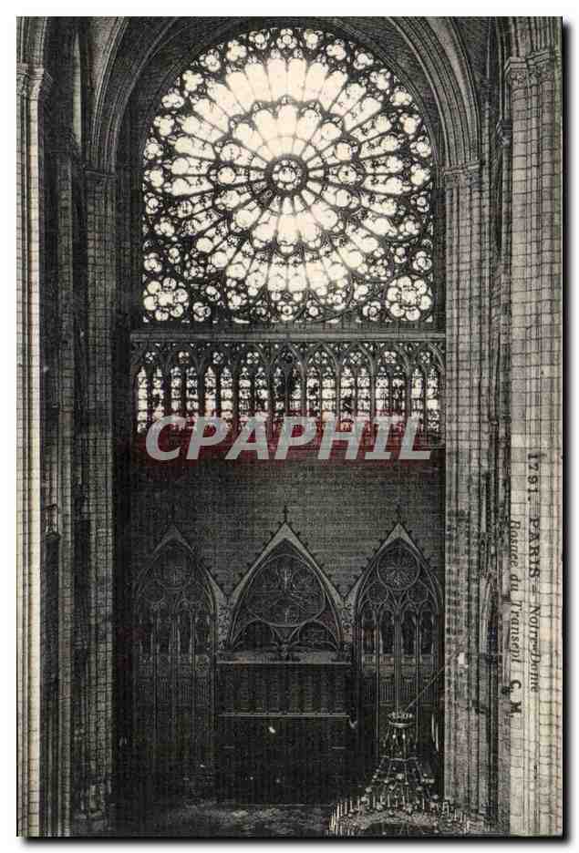 Paris CPA Notre DAme Rosace du transept