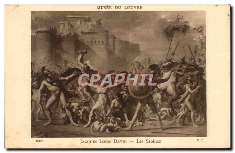 CPA Musee du Louvre David Les SAbines