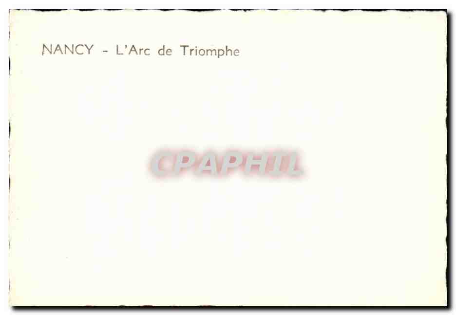 CPM Nancy l'arc de triomphe — Verso