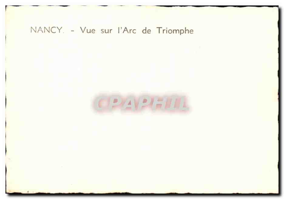 CPM Nancy Vue de l'arc de triomphe — Verso