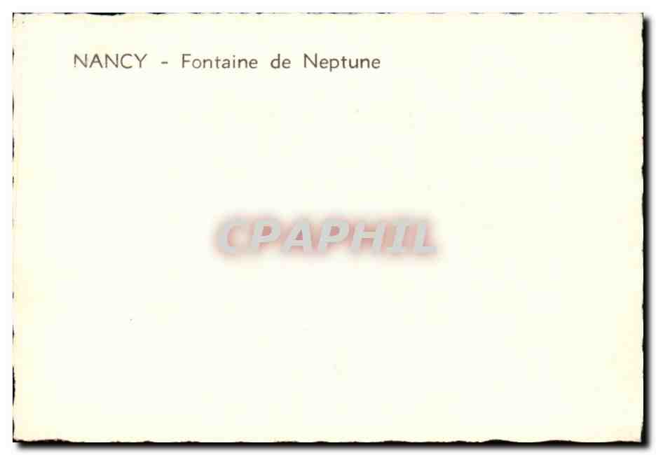 CPM Nancy Fontaine de Neptune — Verso