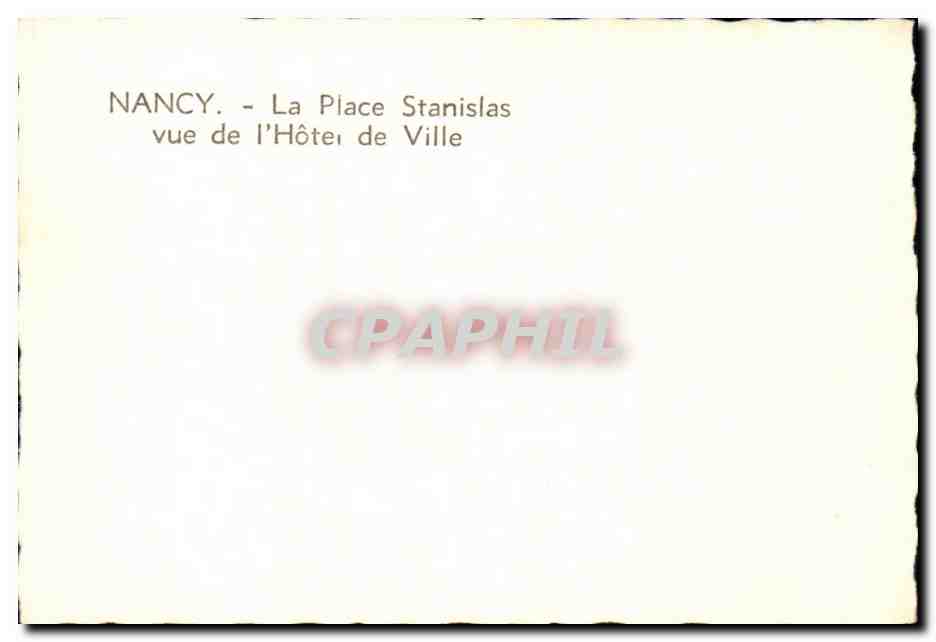 CPM Nancy La place Stanislas vue de l'hotel de ville — Rückseite