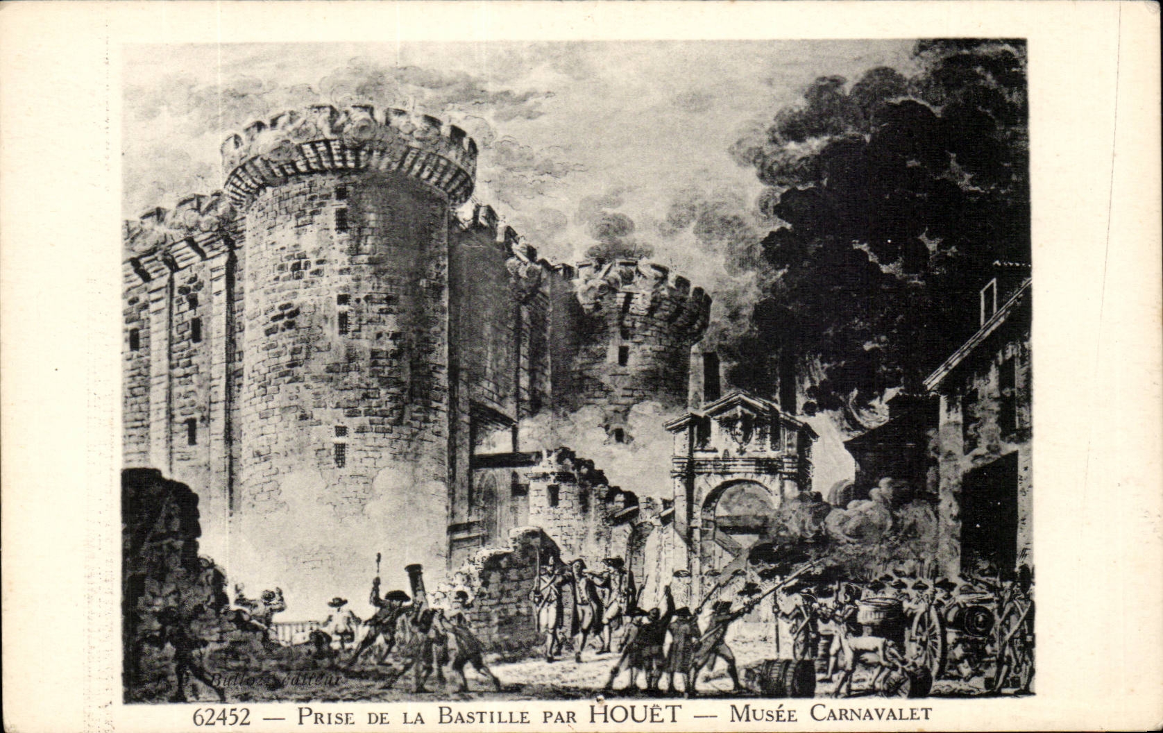 Paris CPA prise de la Bastille par Houet Musee Carnavalet