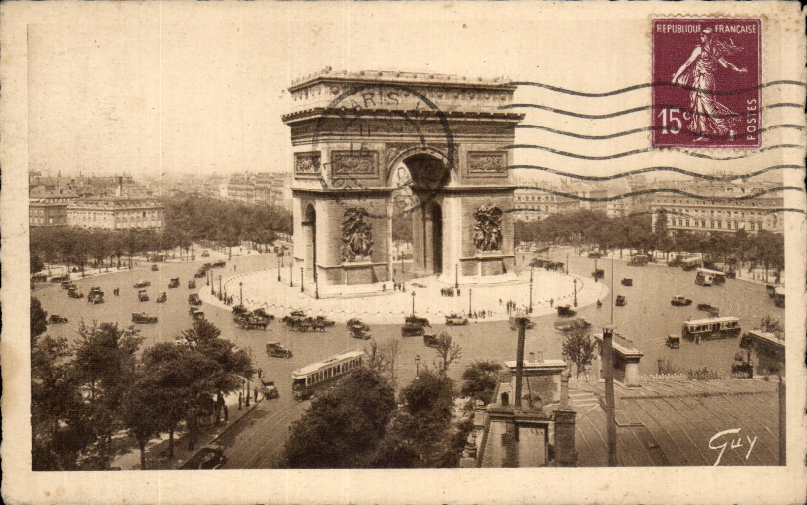 Paris CPA Arc de triomphe