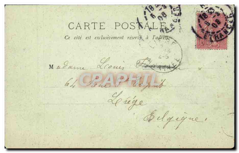 Paris CPA Boulevard St Denis — Verso