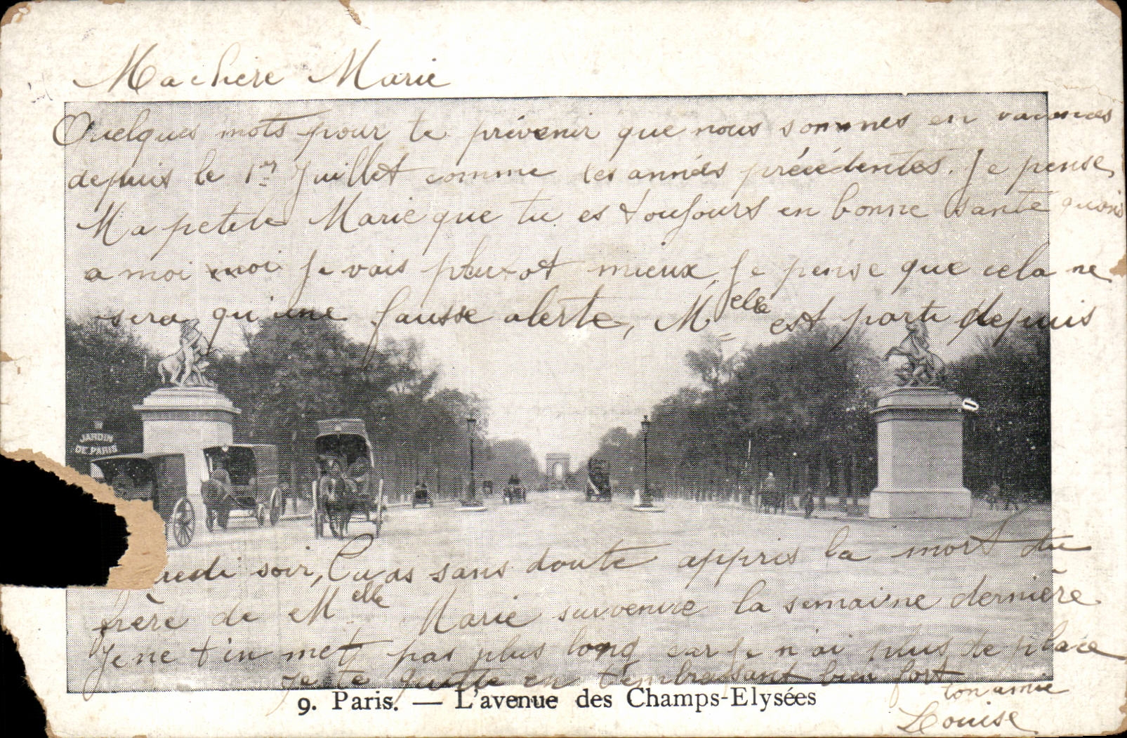 Paris — L'avenue des Champs-Élysées — Éditeur du Petit Parisien, N° 9