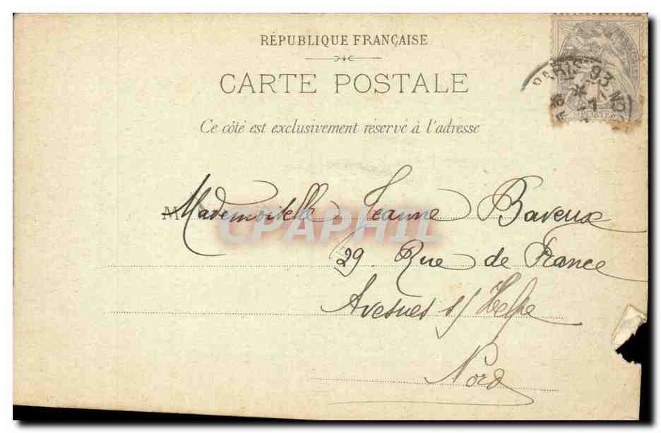 Paris CPA Fontaine de Medicis ( Luxembourg ) — Verso