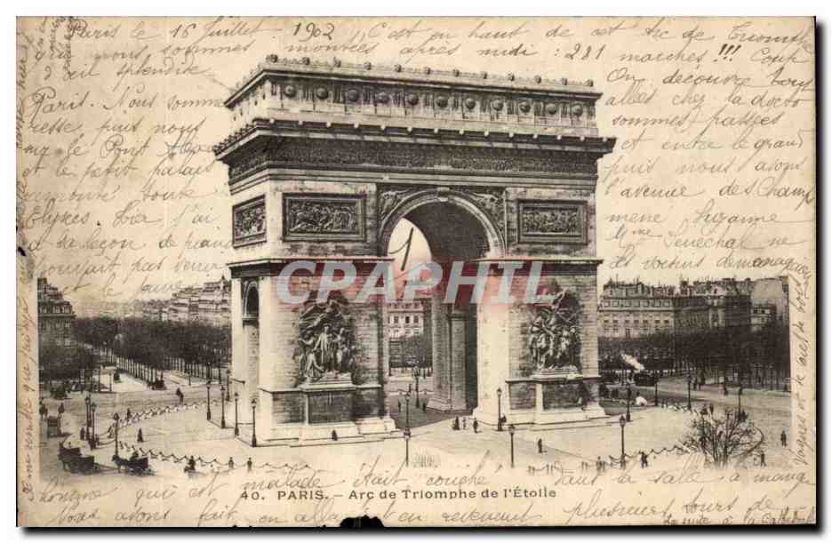 Paris CPA Arc de triomphe de l'etoile