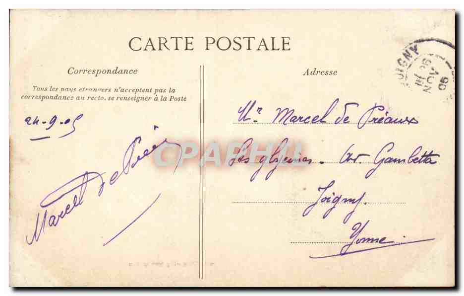 Paris CPA La Trinite — Rückseite