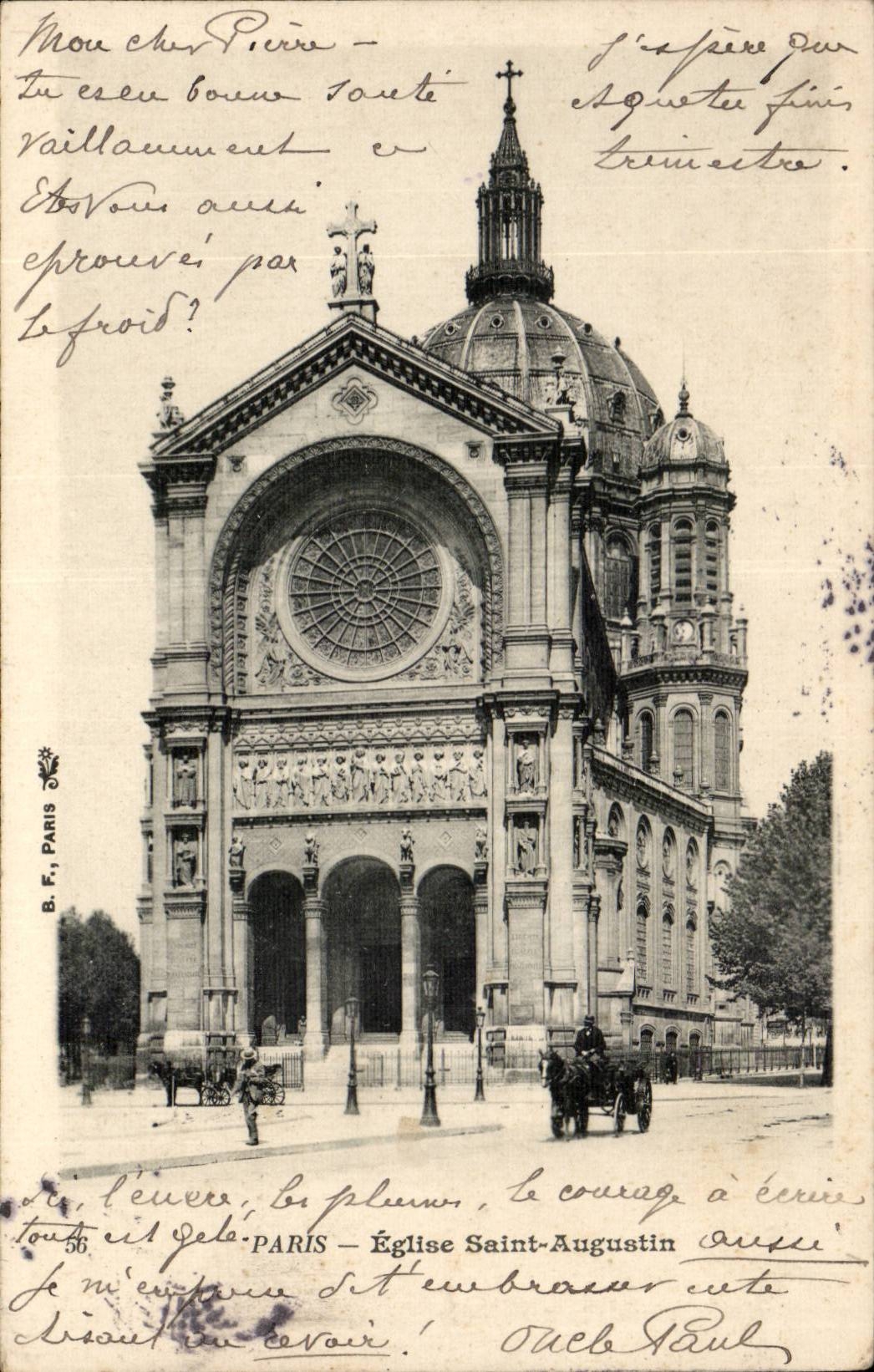 Paris CPA Eglise Saint Augustin