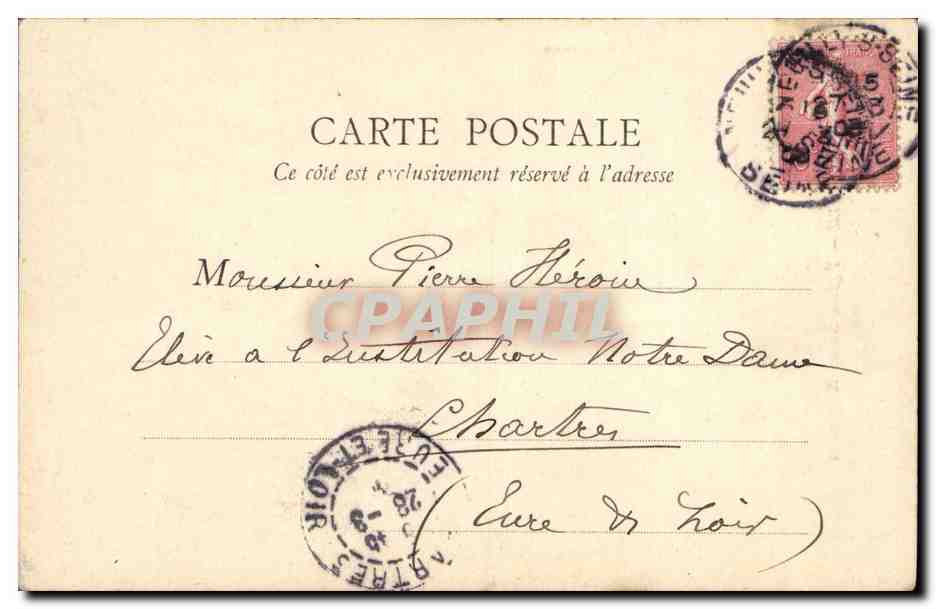Paris CPA Eglise Saint Augustin — Rückseite