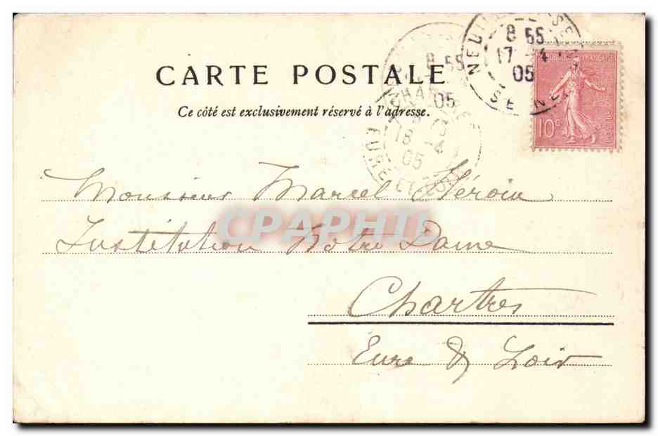Paris CPA Eglise Saint Vincent de Paul — Rückseite