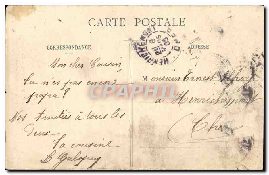 Paris CPA Funiculaire de Montmartre et le Sacre Coeur — Rückseite