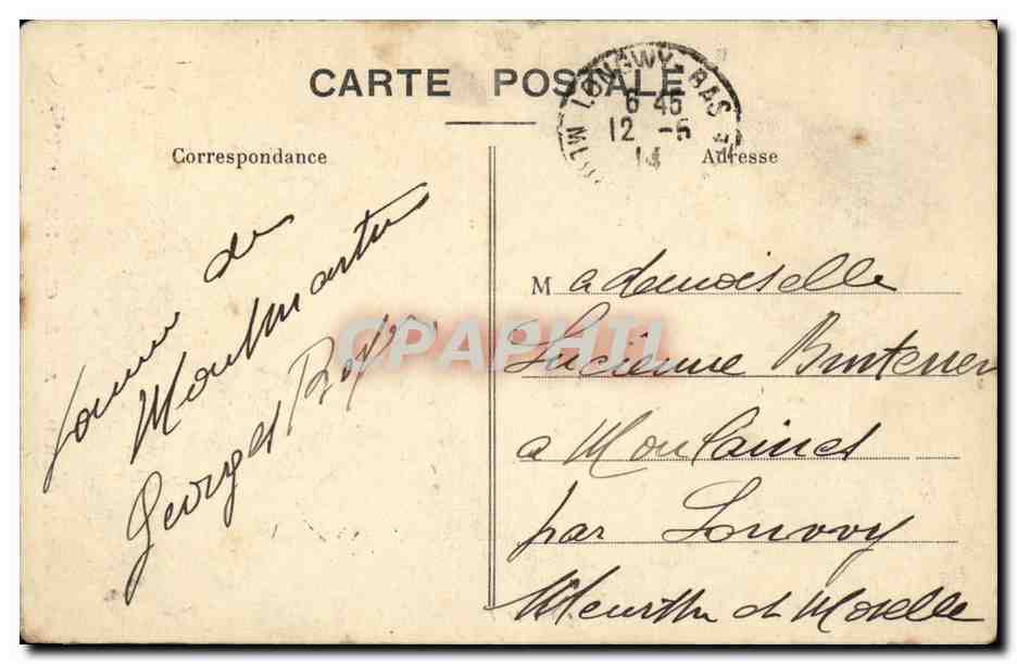 Paris CPA Souvenir du Sacre Coeur de Montmartre — Rückseite