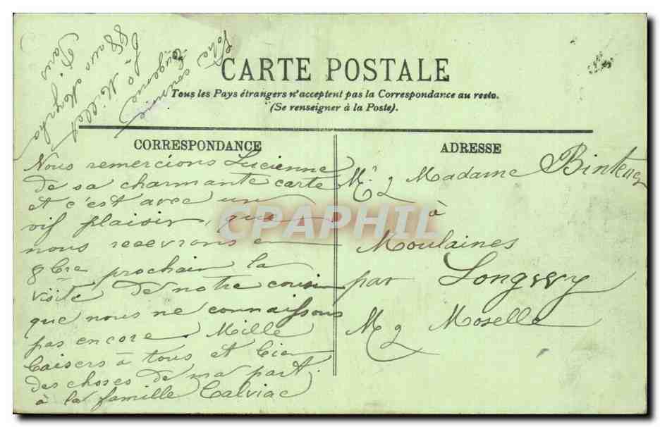 Paris CPA Notre Dame Chimere — Rückseite