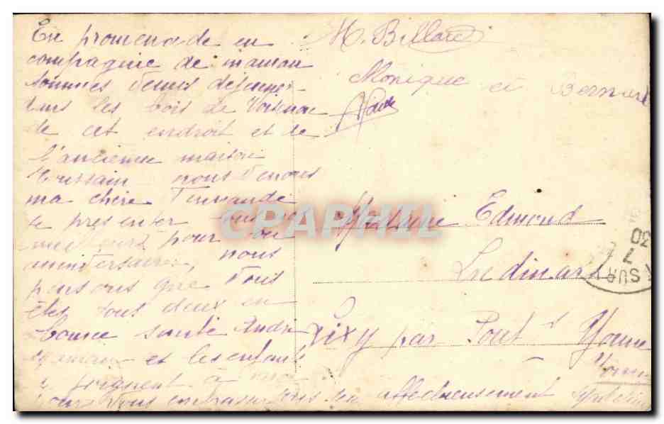 CPA Fantaisie Fleurs — Verso
