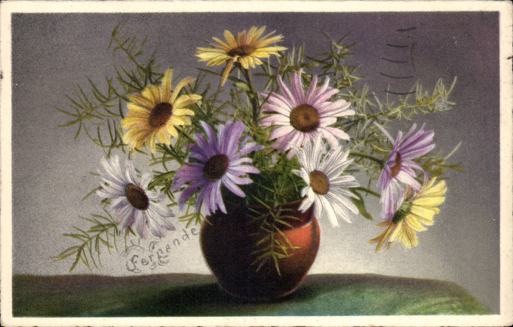 CPA Fantaisie Fleurs
