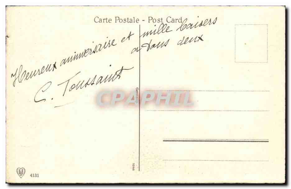 CPA Fantaisie Fleurs — Verso