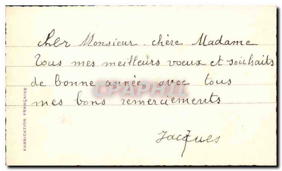 CPA Fantaisie Fleurs Heureuse annee — Verso