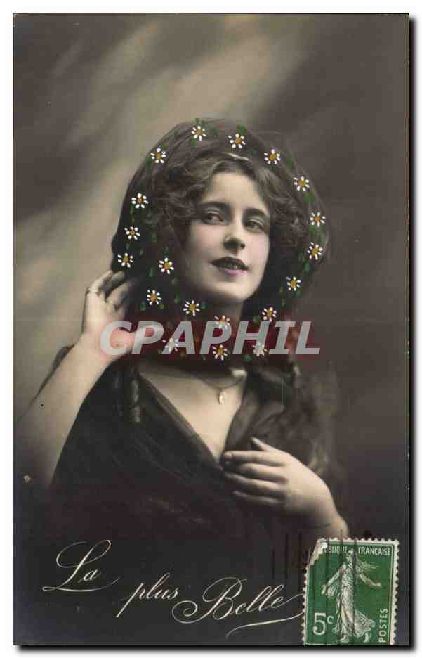 La più Bella — Ritratto femminile con corona di margherite — Editore sconosciuto