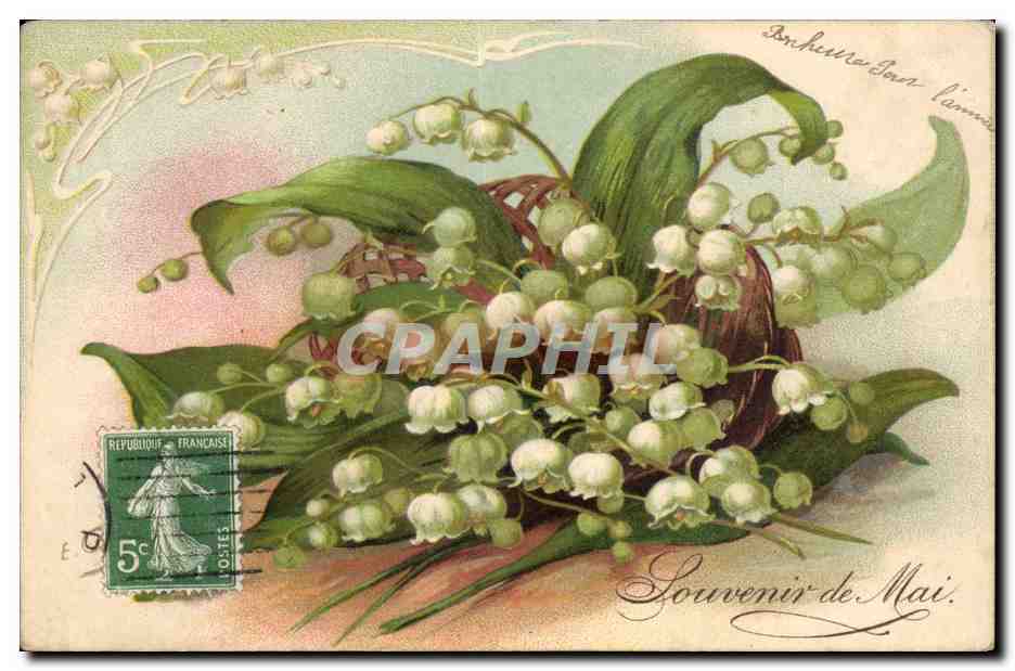 Bouquet de muguet — Souvenir de Mai — Éditeur non visible