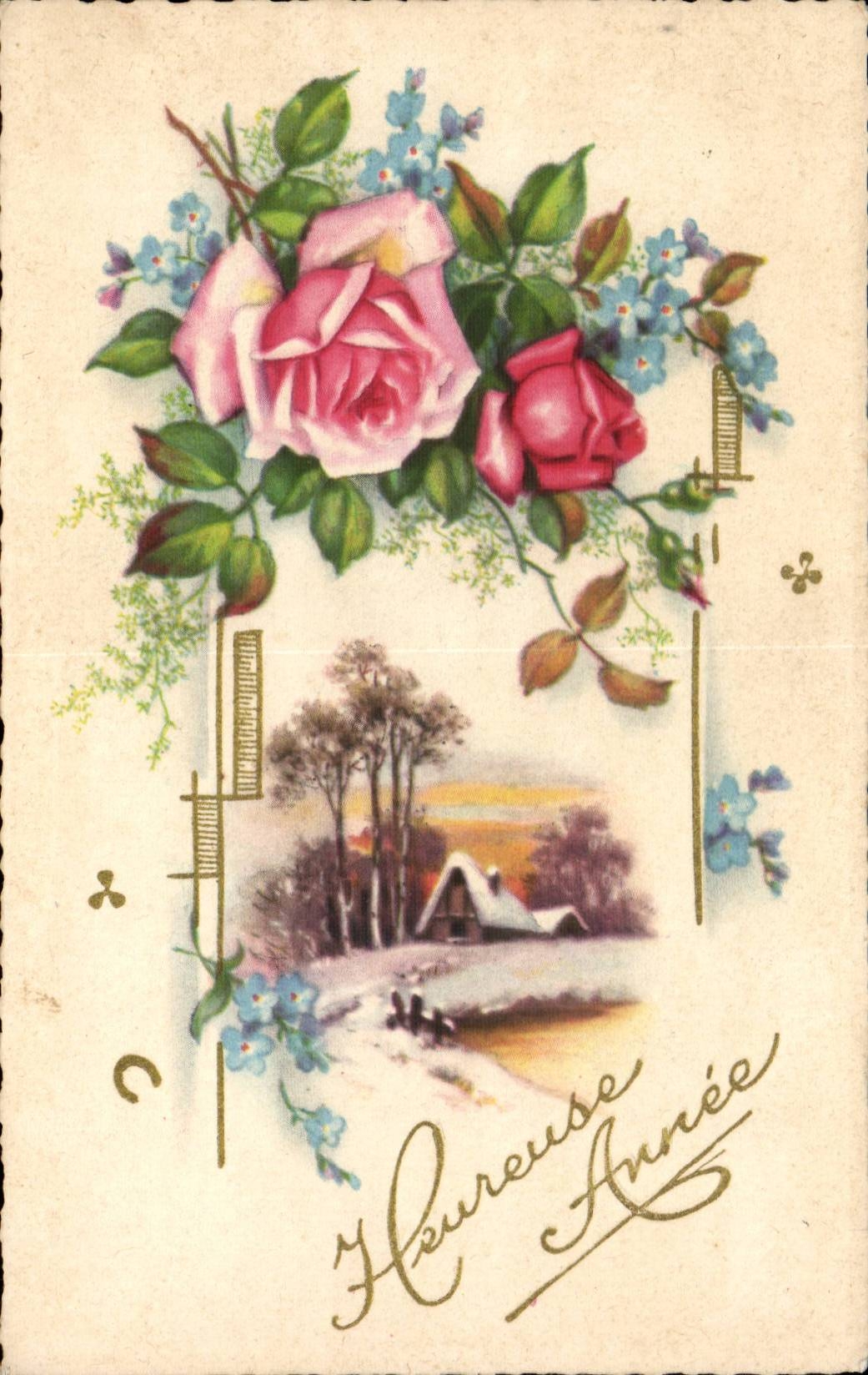 CPA Fantaisie Fleur