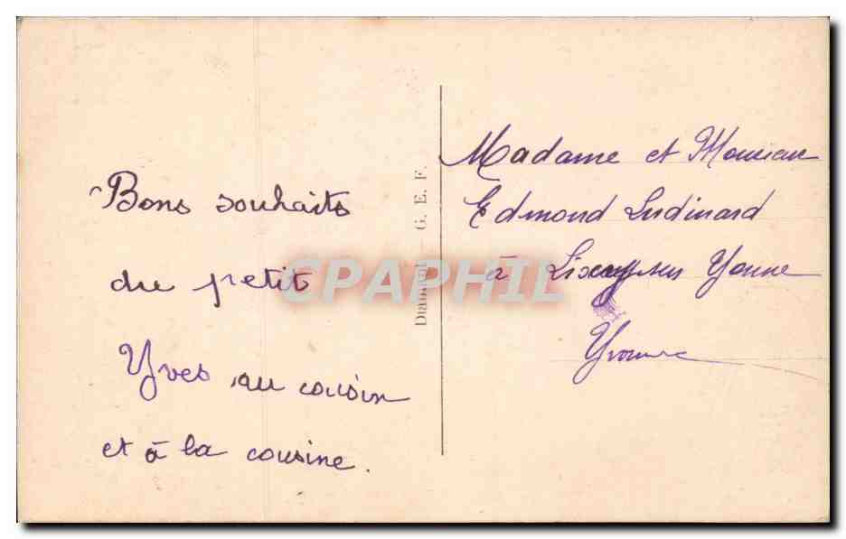 CPA Fantaisie Enfant Bonne annee — Verso