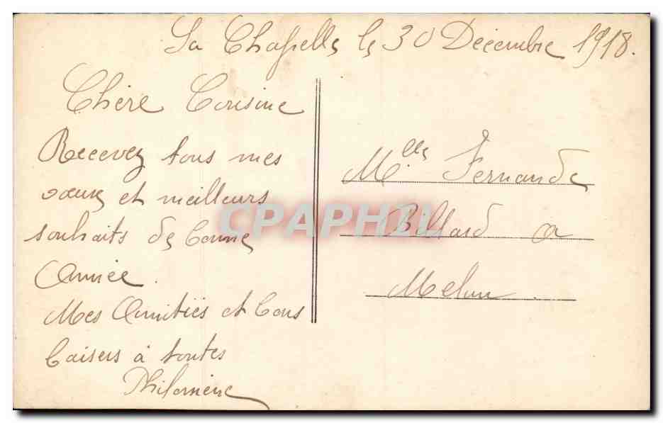 CPA Fantaisie Bonne Annee Fleurs Fer a cheval — Back