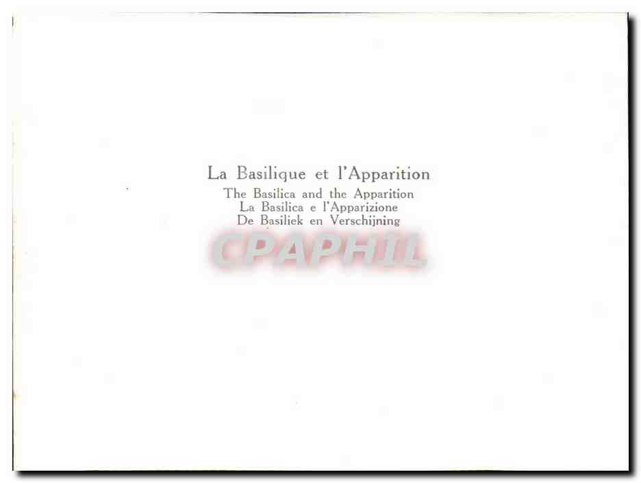 Lourdes CPA La basilique et l'apparition — Verso