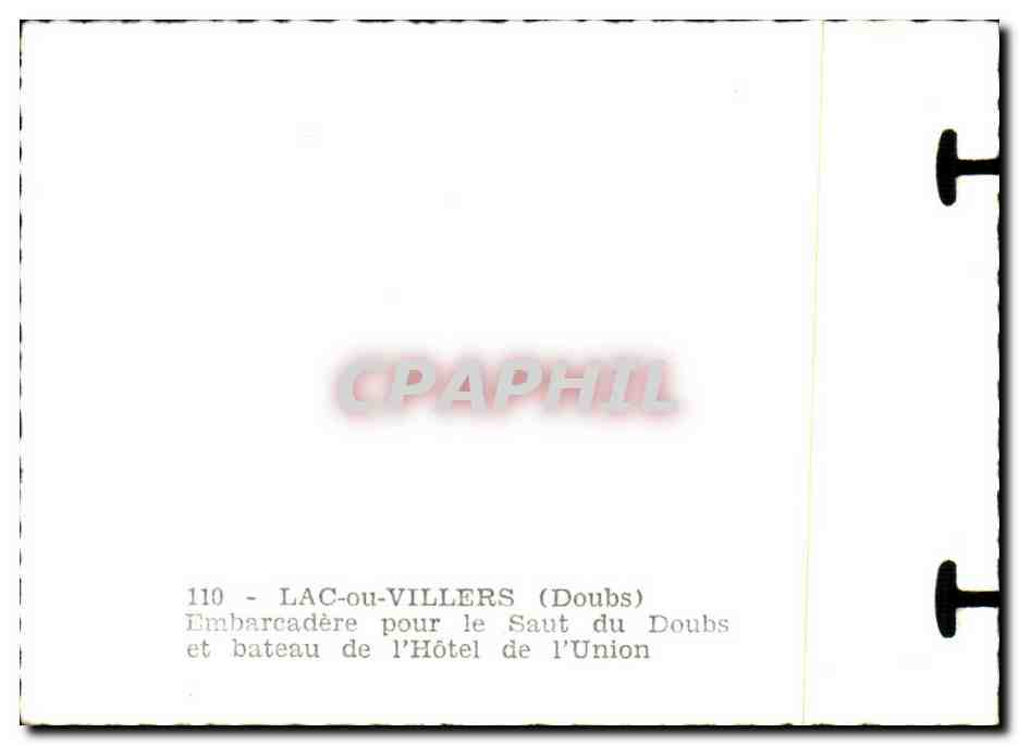 Lac-ou-Villers — embarcadère pour le Saut du Doubs — CPAPHIL 110 — Rückseite
