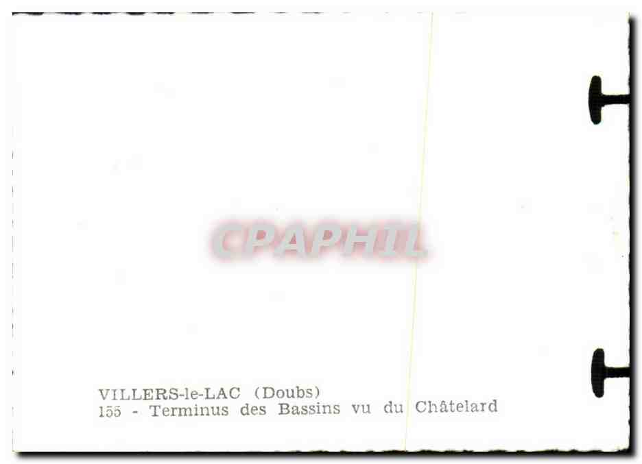 Villers-le-Lac (Doubs) — Terminus des Bassins vu du Châtelard — CPAPHIL 155 — Rückseite